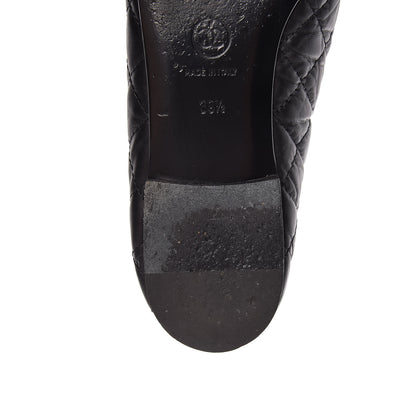 Chanel Aged Calfskin Quilted Cap Toe Ballerina Flats 39.5 Black 14 of 15