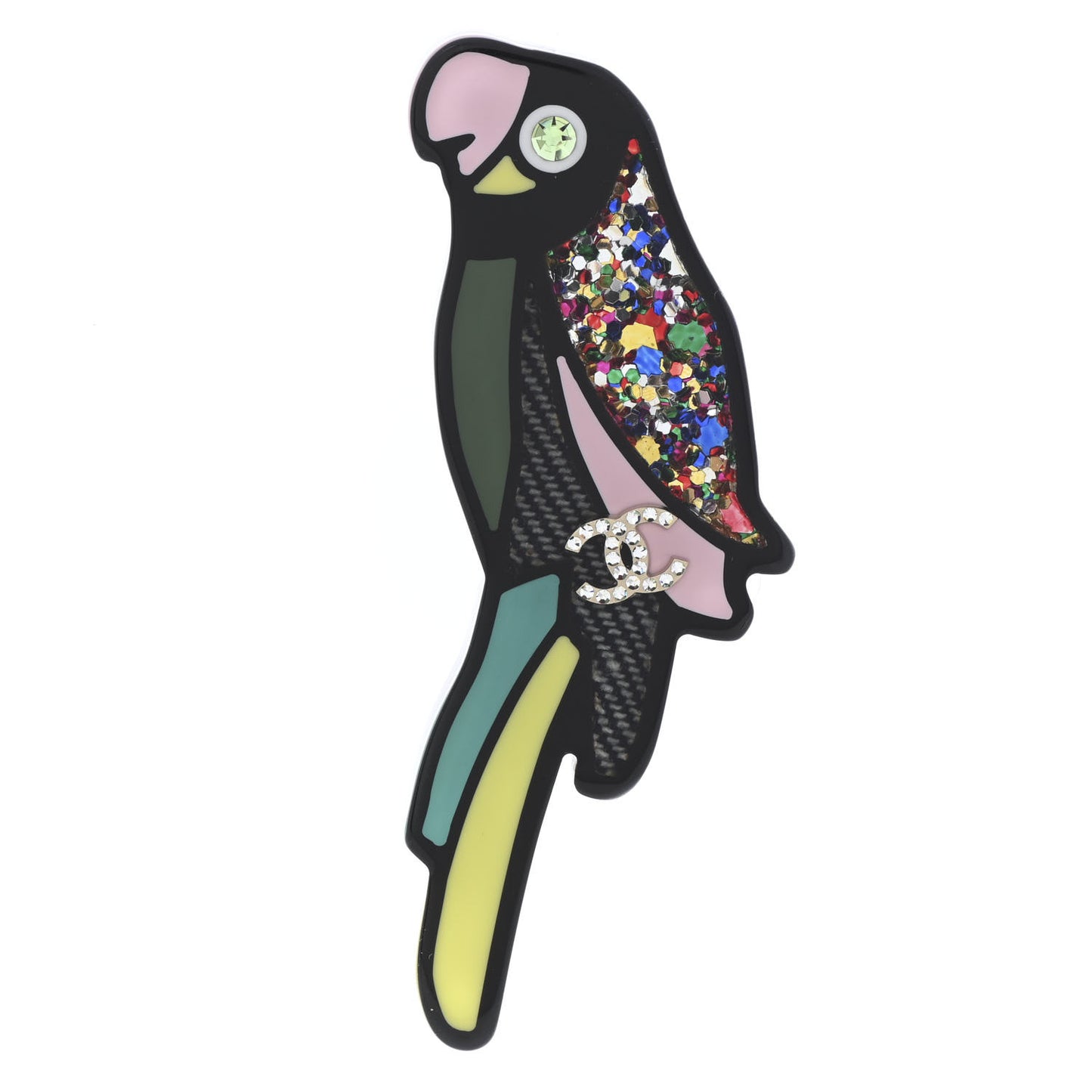 Resin Parrot CC Brooch Multicolor