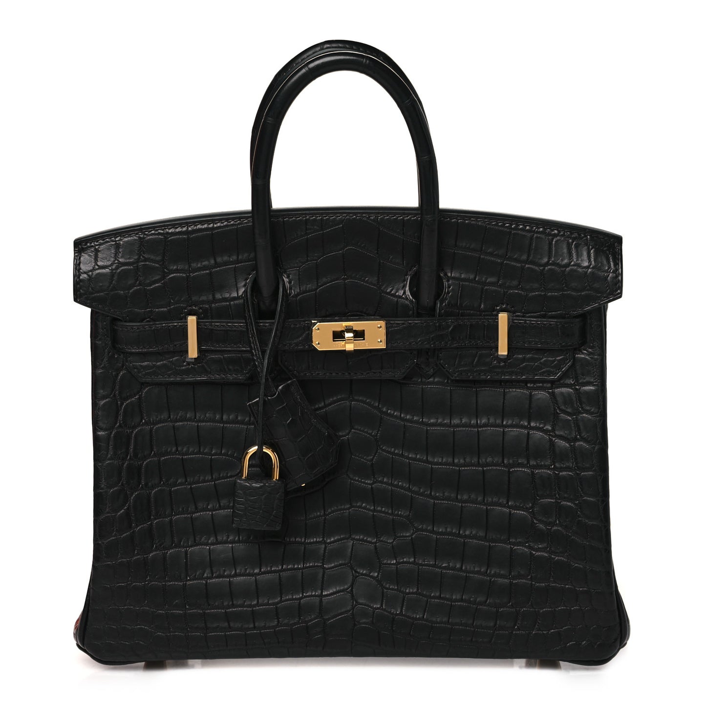 Matte Niloticus Crocodile Birkin 25 Black