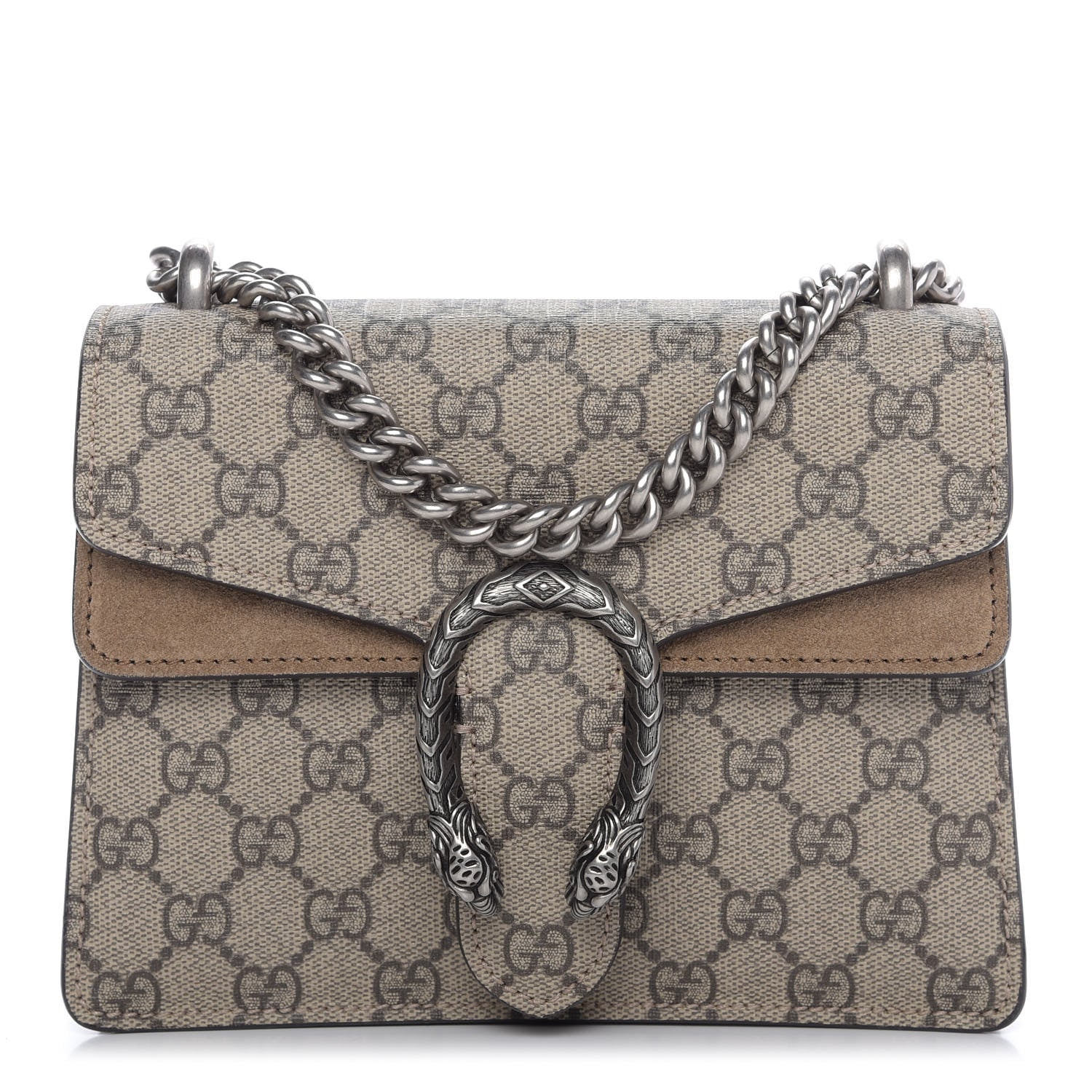 Gucci GG Supreme Monogram Mini Dionysus Shoulder Bag Taupe 1 of 9