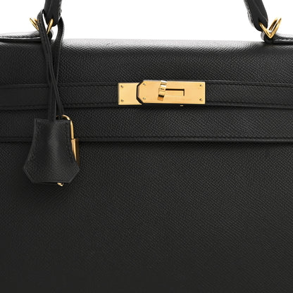 Hermes Epsom Kelly Sellier 32 Black 8 of 13