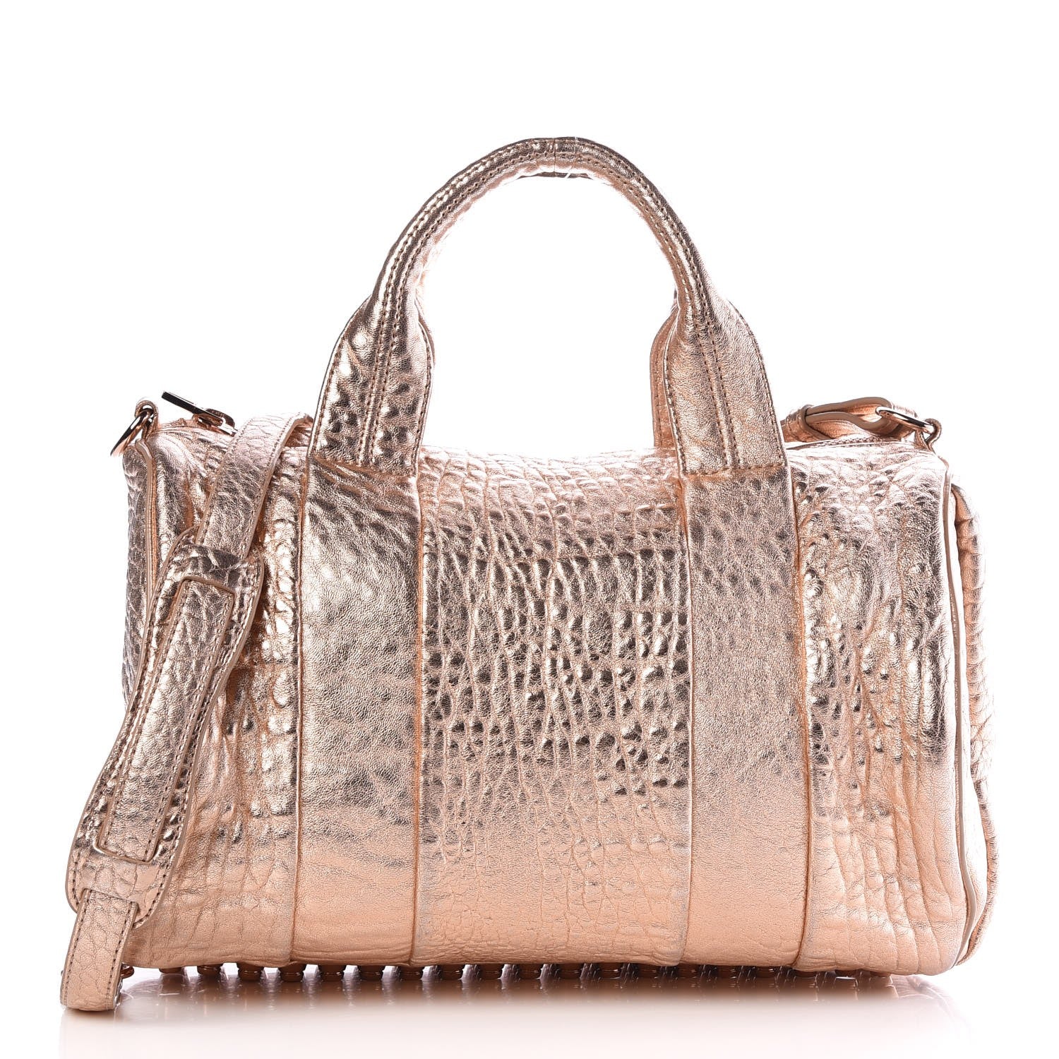 Alexander Wang Metallic Pebbled Lambskin Rocco Rose Gold Hardware 1 of 7
