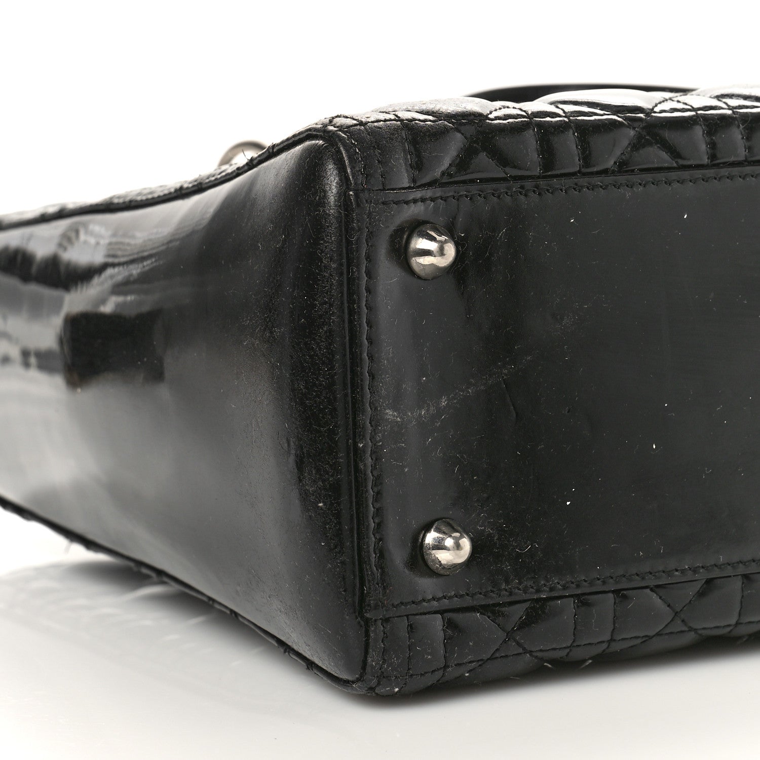 Christian Dior Patent Cannage Large Lady Dior Black 7 of 13