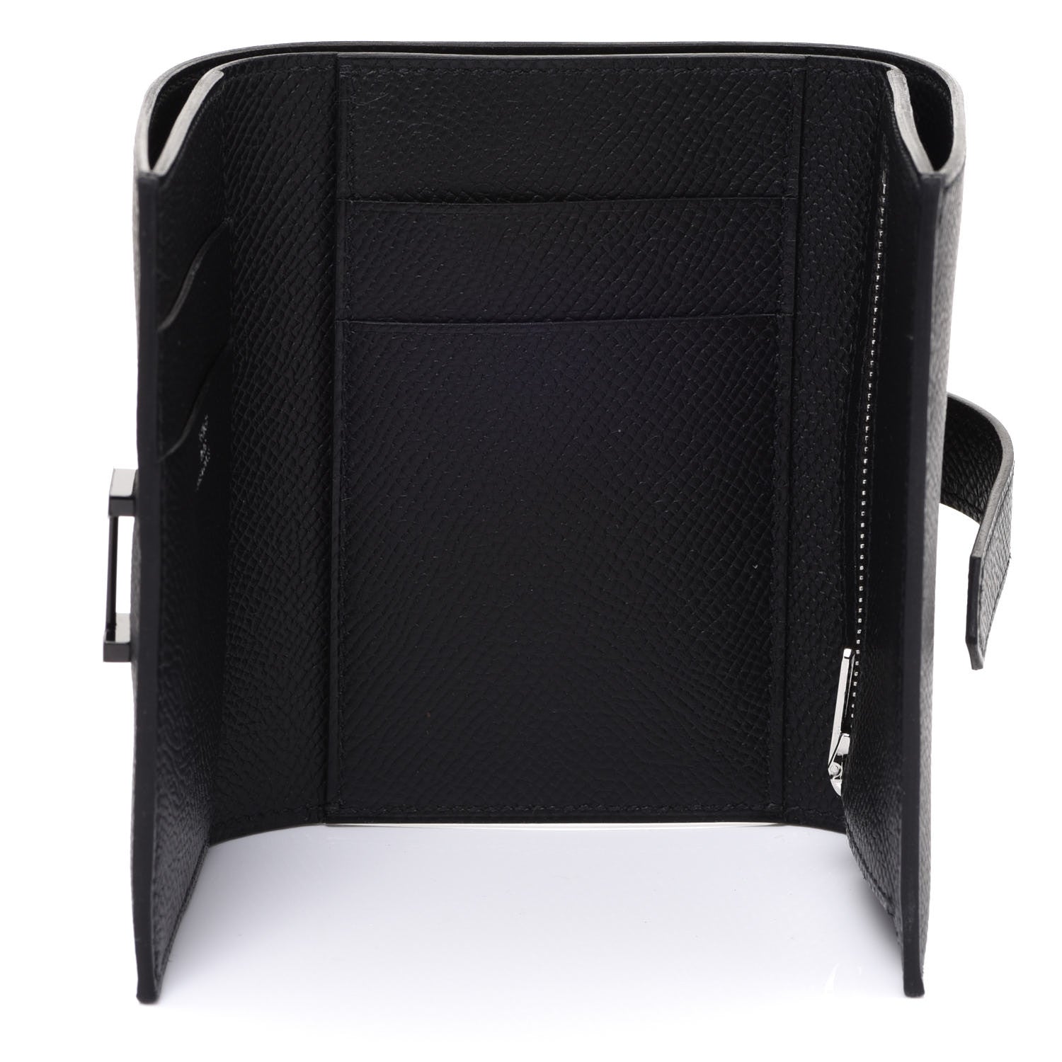 Hermes Epsom Tri-Fold Compact Monochrome Bearn Wallet Black 5 of 8