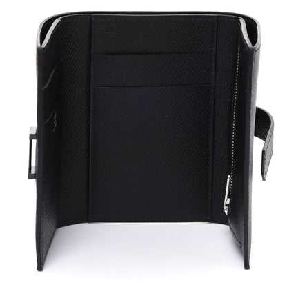 Hermes Epsom Tri-Fold Compact Monochrome Bearn Wallet Black 5 of 8