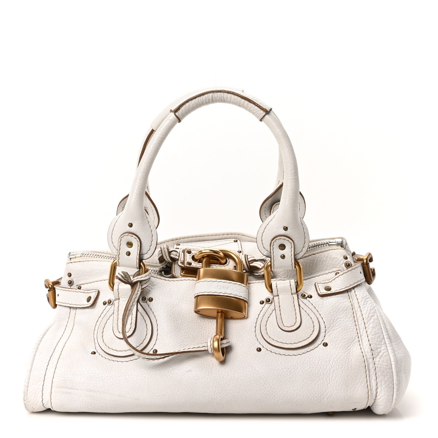 Chloe Calfskin Medium Paddington Satchel White 1 of 9