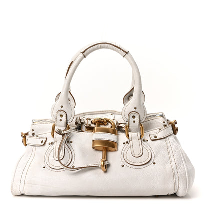 Chloe Calfskin Medium Paddington Satchel White 1 of 9