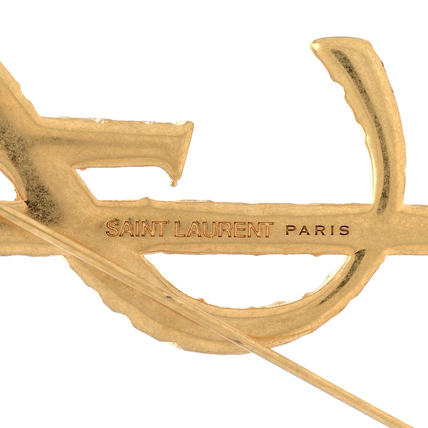 Brass Cassandre Opyum YSL Twisted Brooch Gold
