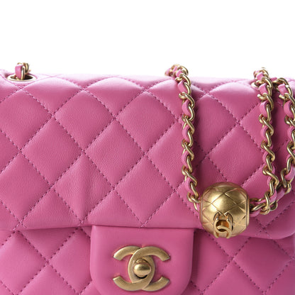 Chanel Lambskin Quilted Mini Pearl Crush Flap Pink 10 of 11