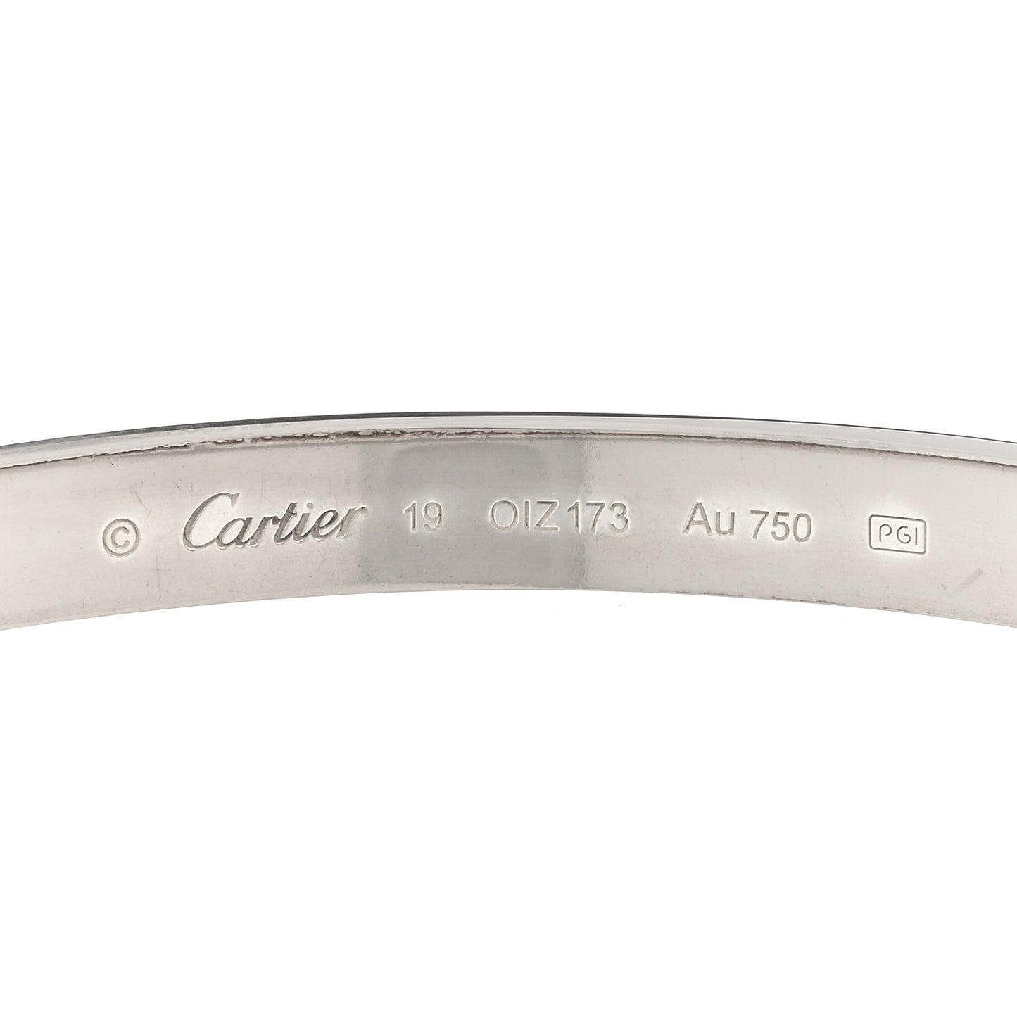 18K White Gold LOVE Bracelet 19