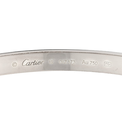 Cartier 18K White Gold LOVE Bracelet 19 3 of 5
