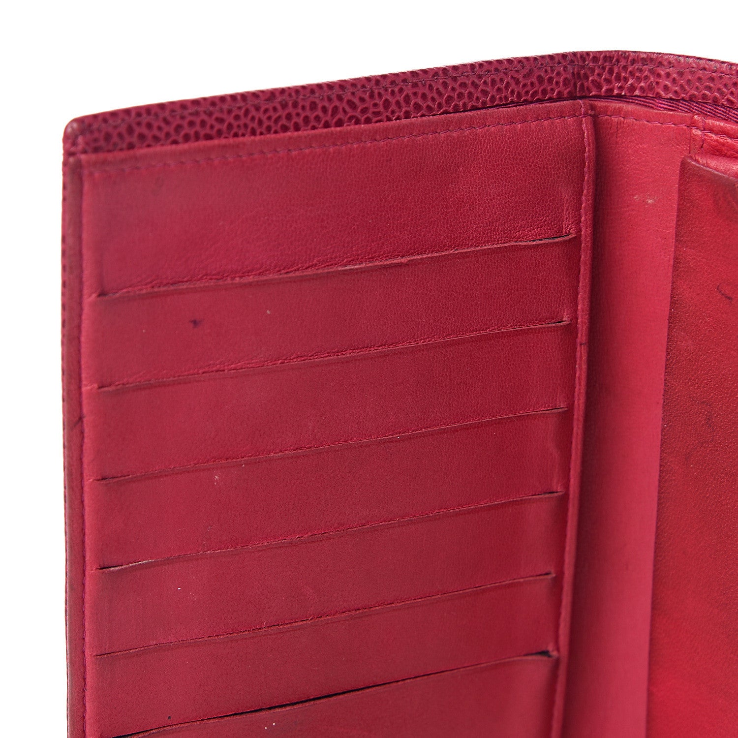 Chanel Caviar Timeless CC French Wallet Dark Pink 8 of 9