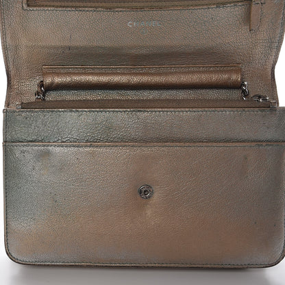 Chanel Metallic Goatskin Wallet On Chain WOC Gold 18 of 21