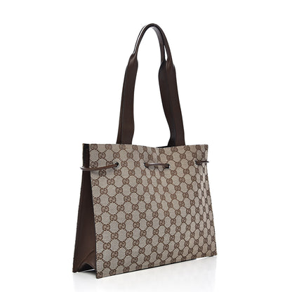 Gucci Monogram Drawstring Bag Brown 3 of 14