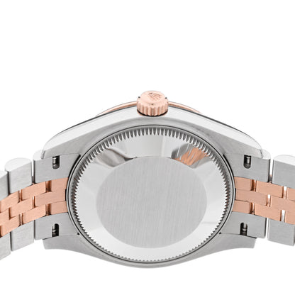 Rolex Stainless Steel 18K Everose Gold 31mm Oyster Perpetual Datejust Watch Sundust Roman 278271 4 of 5