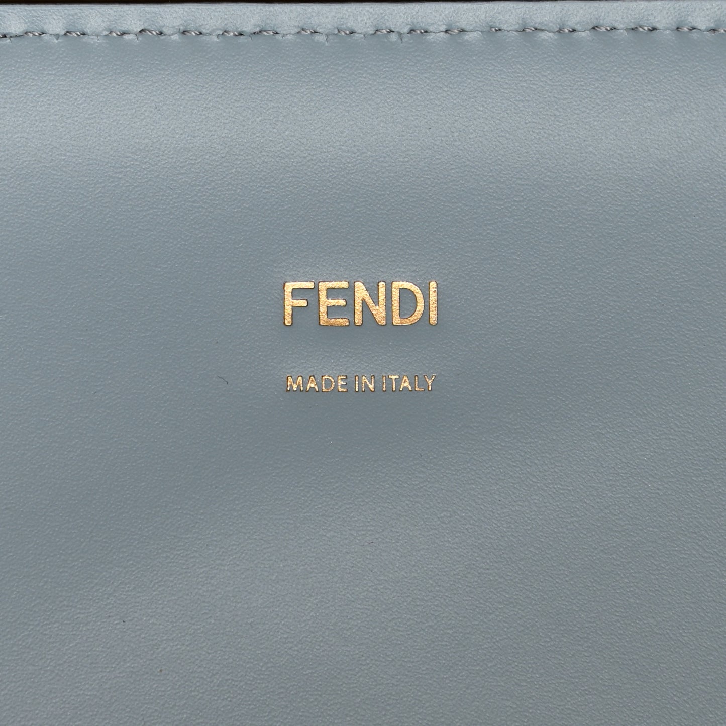 Vitello King Plexiglass Logo Embossed Medium Fendi Sunshine Shopper Tote Azzurro Baby