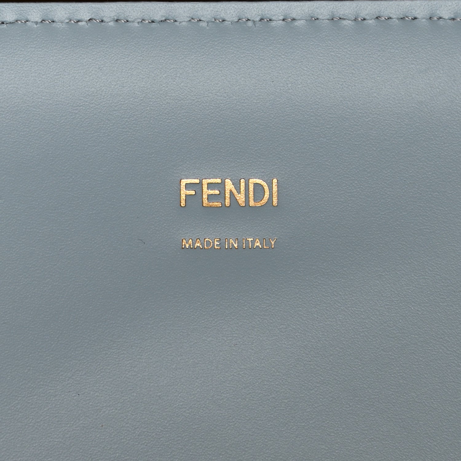 Fendi Vitello King Plexiglass Logo Embossed Medium Fendi Sunshine Shopper Tote Azzurro Baby 6 of 10