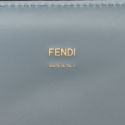 Fendi Vitello King Plexiglass Logo Embossed Medium Fendi Sunshine Shopper Tote Azzurro Baby 6 of 10