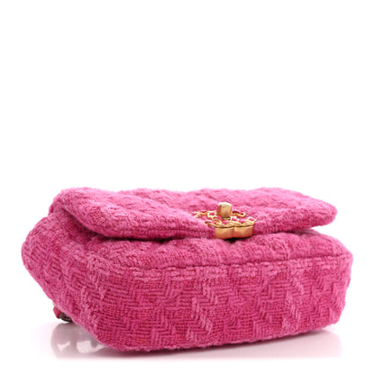 Chanel Tweed Quilted Chanel 19 Waist Bag Pink 3 of 9