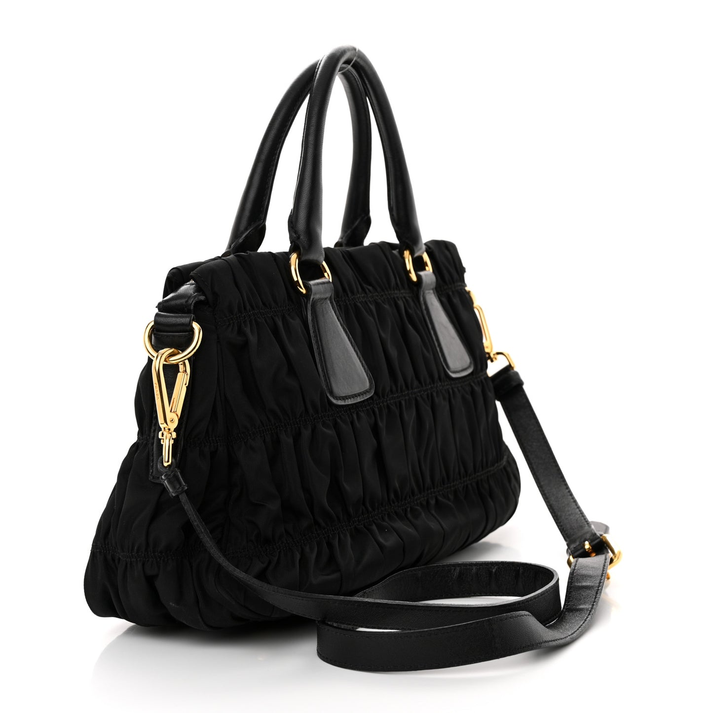 Tessuto Nylon Gaufre Tote Black