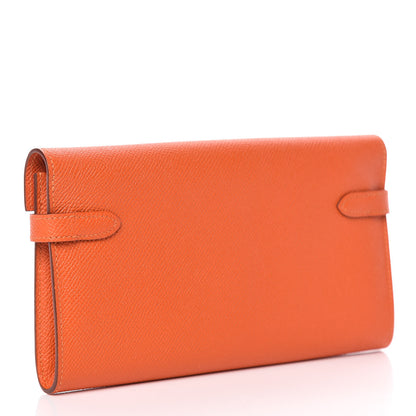 Hermes Epsom Kelly Longue Wallet Orange 3 of 10