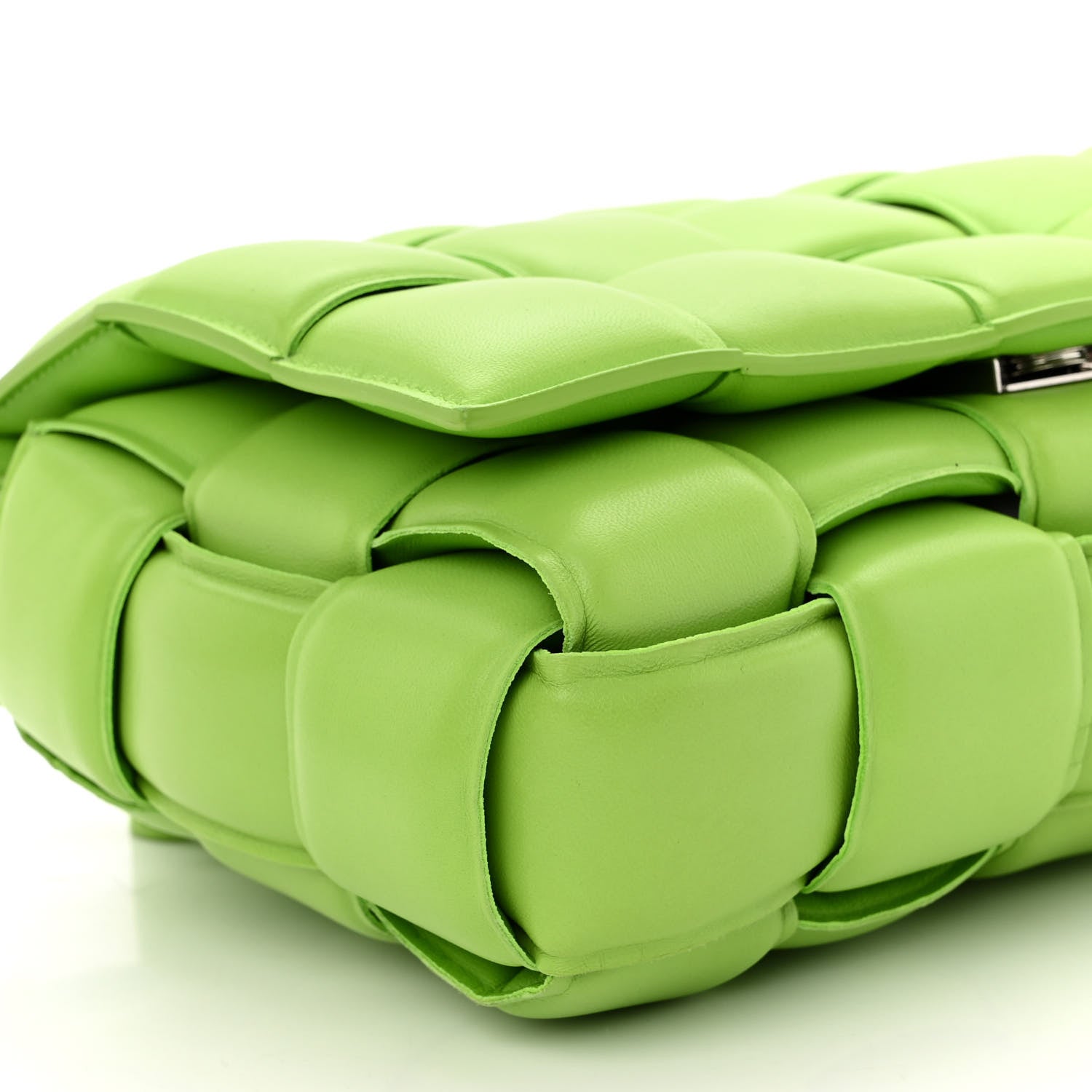 Bottega Veneta Nappa Maxi Intreccio Padded Cassette Crossbody Bag Acid Green 8 of 10