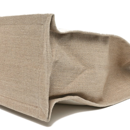 Saint Laurent Linen Calfskin Rive Gauche Tote Greggio Natural 10 of 10