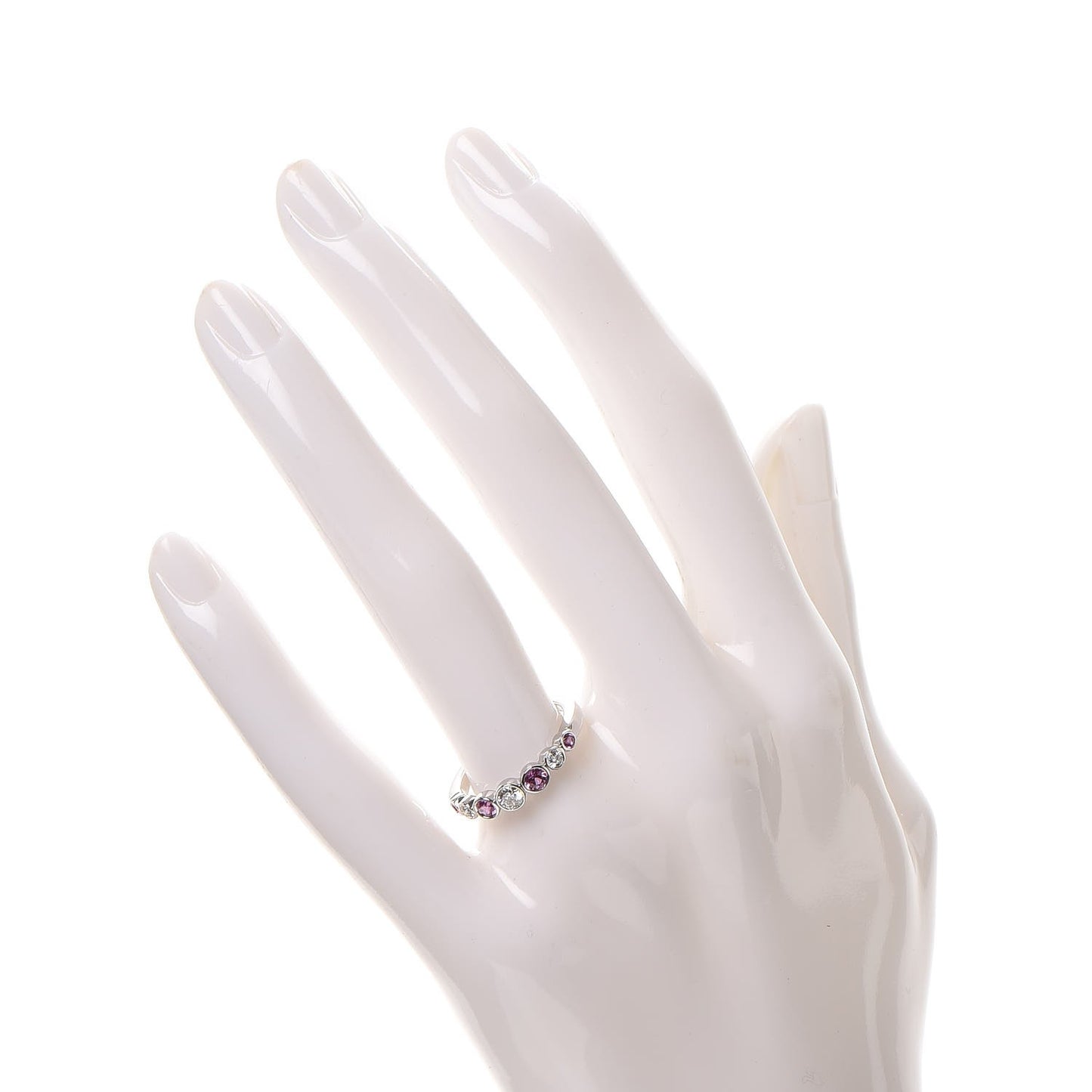Platinum Diamond Pink Sapphire Jazz Ring 52 6
