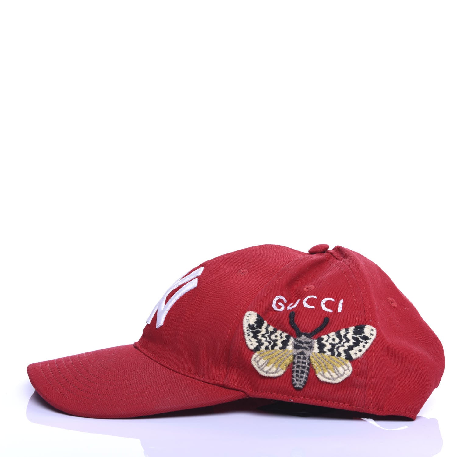 Gucci X MLB Cotton NY Yankees Baseball Hat 57-61 Red 4 of 8