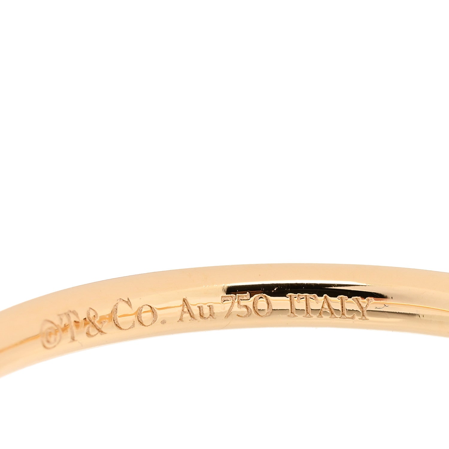 Tiffany 18K Yellow Gold T Wire Ring 58 8.25 4 of 5