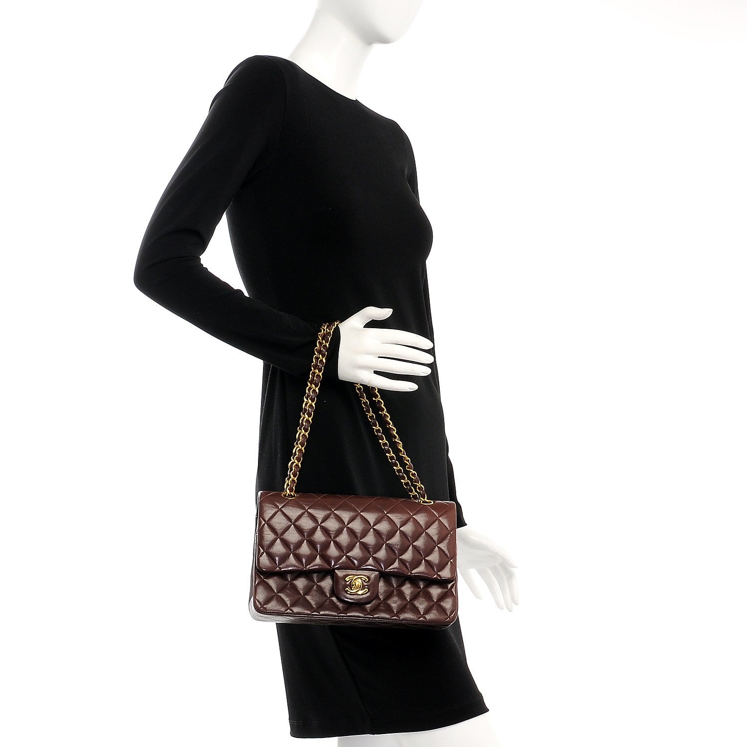 Chanel Lambskin Quilted Medium Double Flap Brown 2 of 19