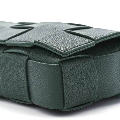 Bottega Veneta Grained Calfskin Maxi Intrecciato Cassette Crossbody Bag Raintree Green 12 of 12
