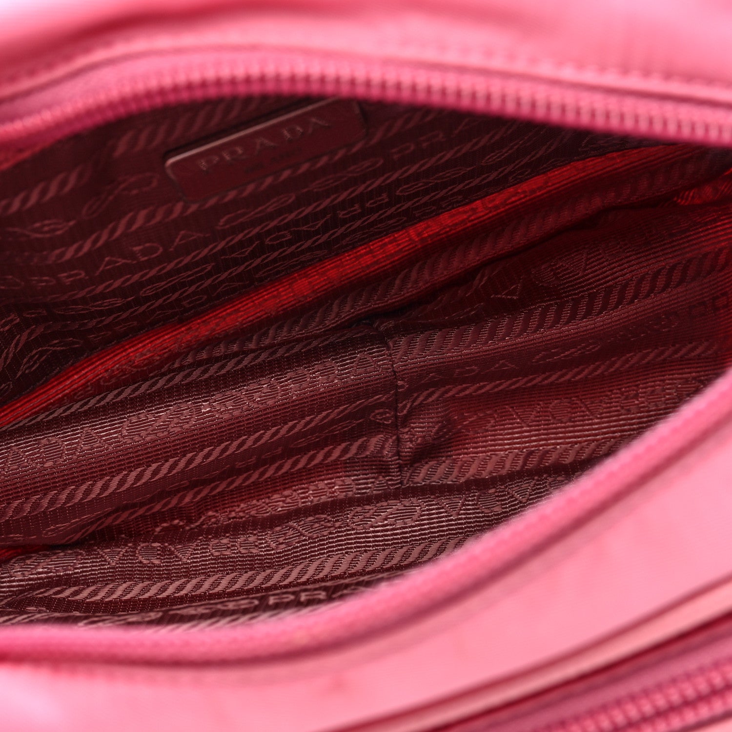Prada Tessuto Nylon Saffiano Brique Crossbody Bag Re-Edition 2005 Begonia 5 of 9