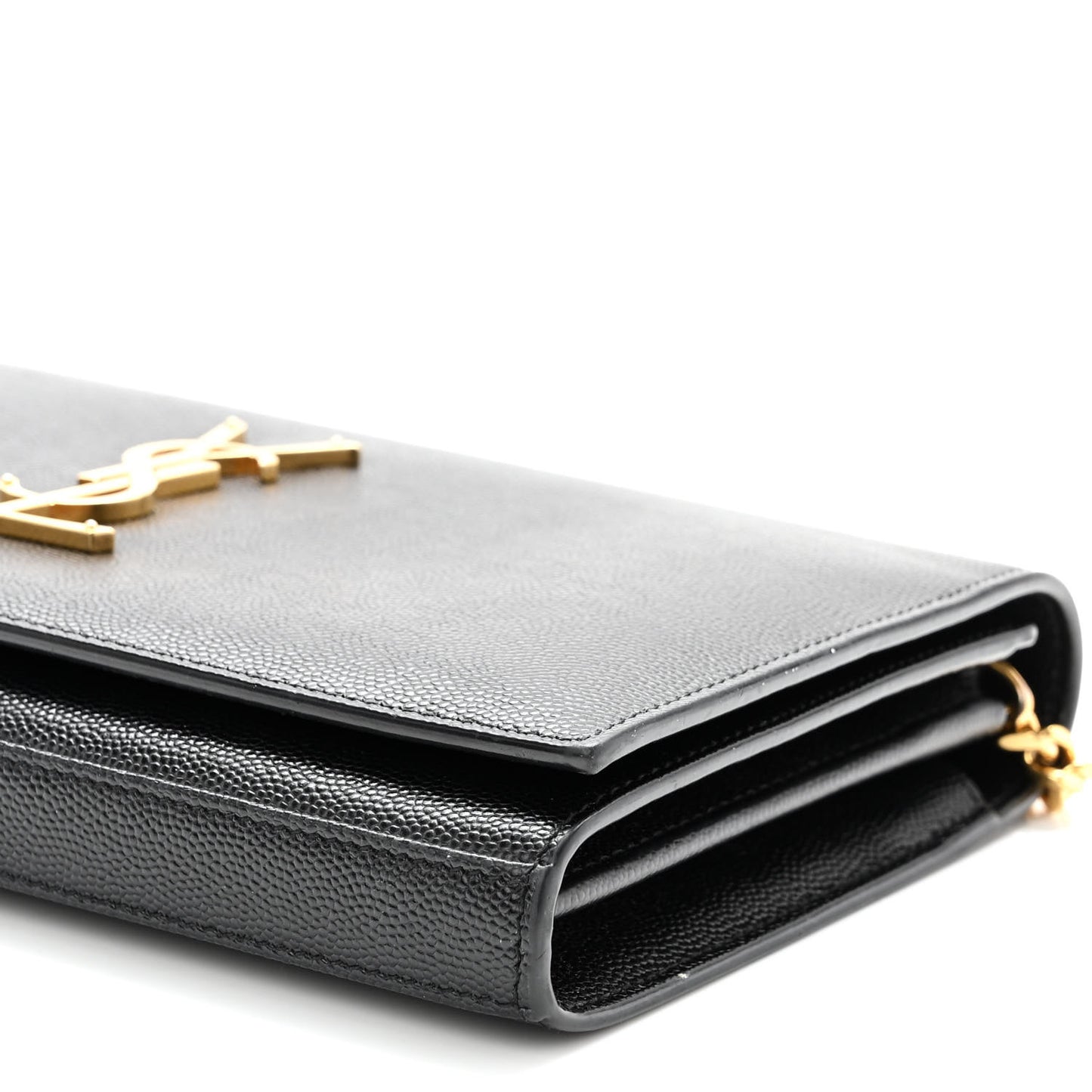 Grain De Poudre Monogram Chain Wallet Black