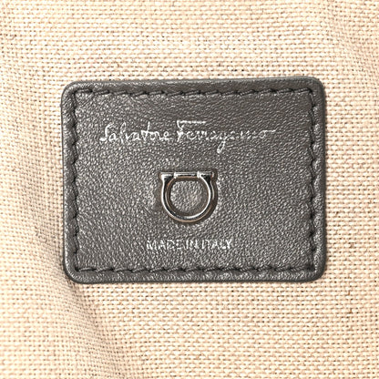 Salvatore Ferragamo Raffia Medium The Studio Box Bag Silver 7 of 10