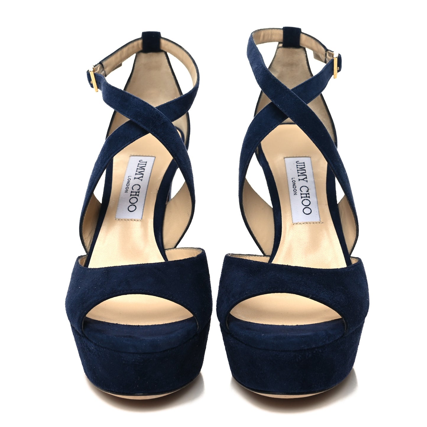 Suede April 120 Platform Sandals 38 Blu