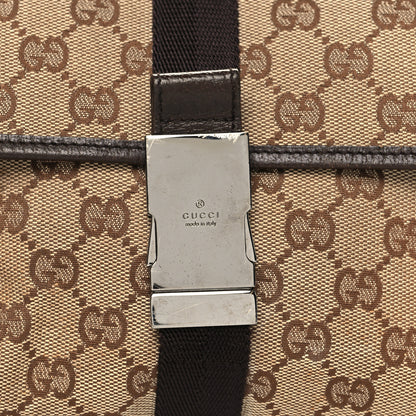 Gucci Monogram Waist Pouch Bag Dark Brown 8 of 10