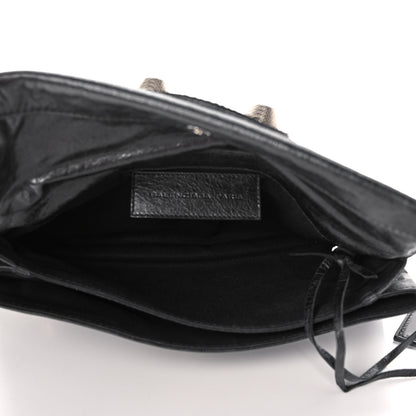 Balenciaga Agneau Giant 21 Silver Hardware Envelope Clutch Black 5 of 10
