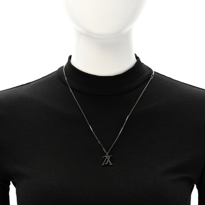 Louis Vuitton LV Upside Down Necklace Gunmetal 2 of 7