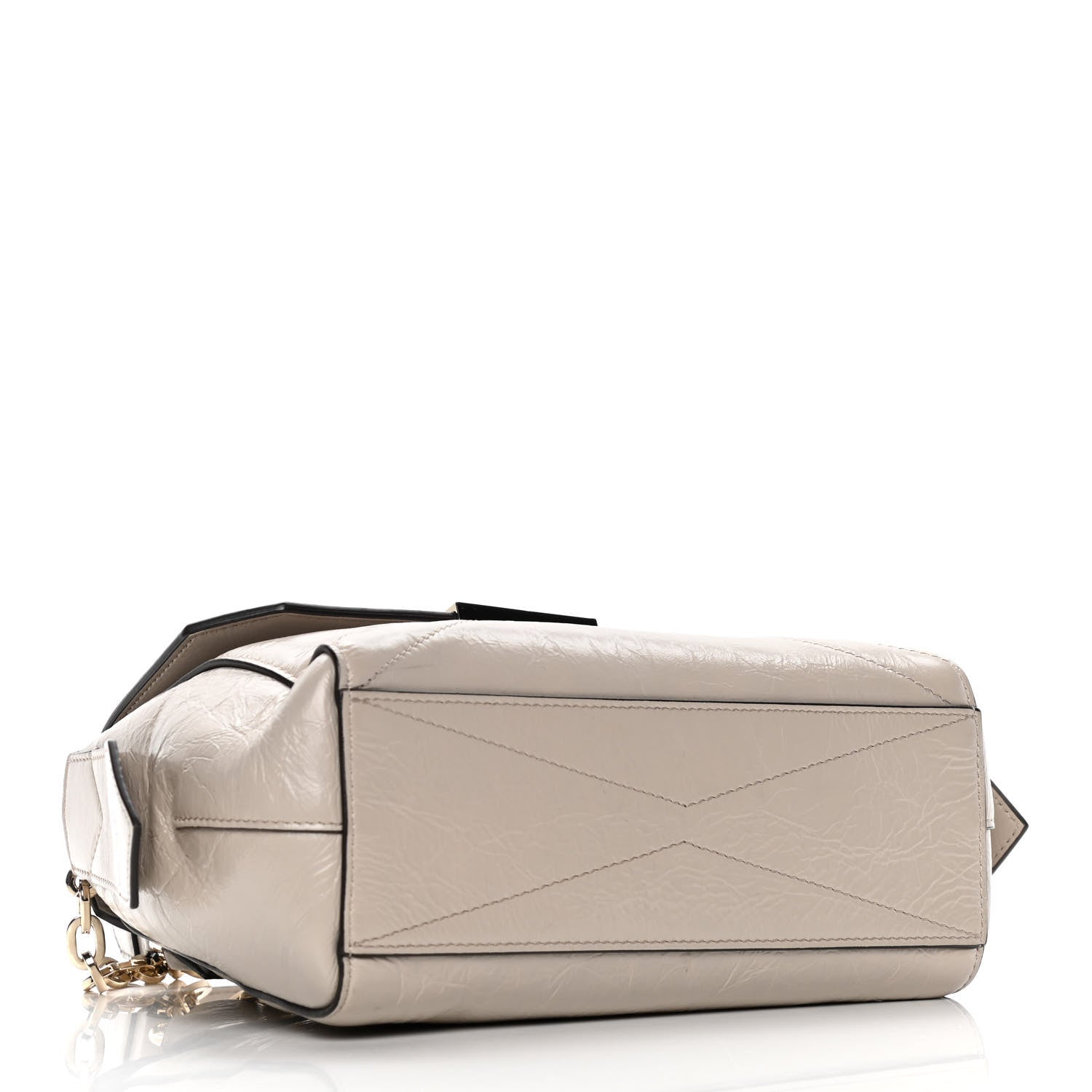 Givenchy Creased Patent Calfskin Small ID Flap Dune 4 of 10