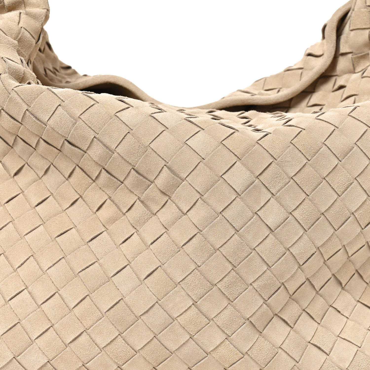 Bottega Veneta Suede Intrecciato Large Hop Ecru 9 of 11