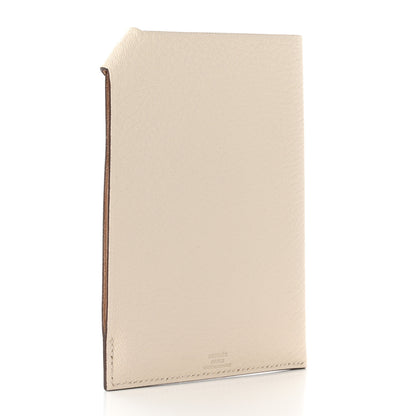 Hermes Chevre Mysore Tarmac PM Passport Holder Nata 3 of 8