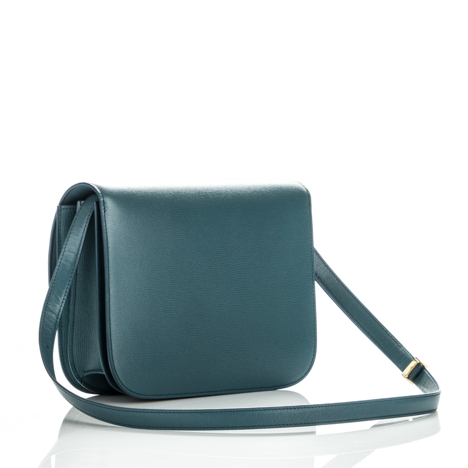 Celine Liege Calfskin Medium Classic Box Flap Bag Ocean 3 of 7