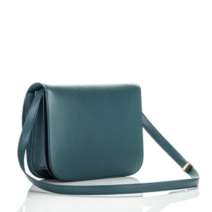 Celine Liege Calfskin Medium Classic Box Flap Bag Ocean 3 of 7