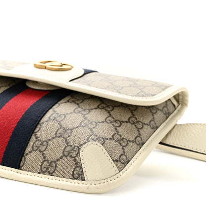 Gucci GG Supreme Monogram Web Small Ophidia Belt Bag 90 36 Beige Ebony White 10 of 11