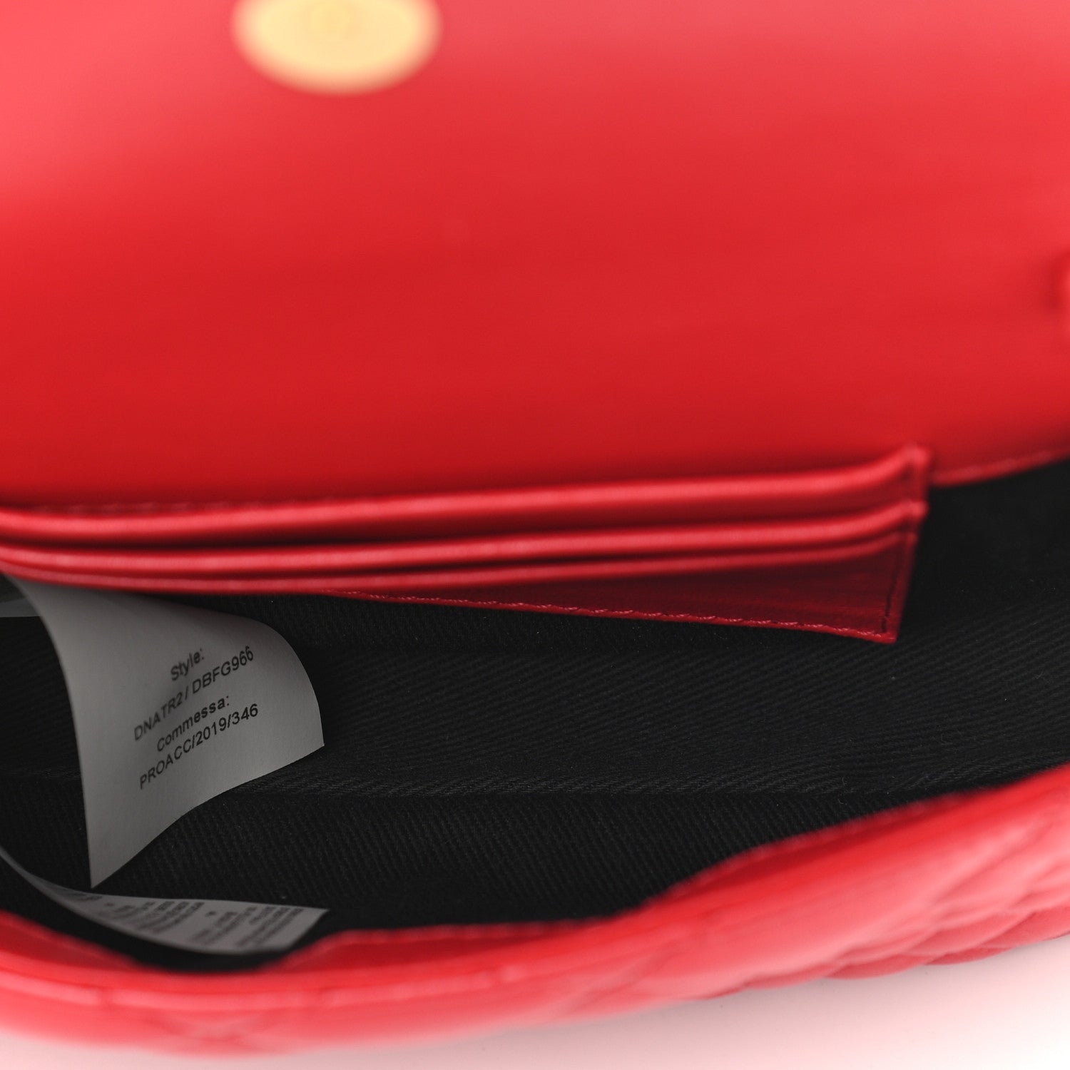 Versace Nappa Quilted Trapuntata Tribute Wallet Chain Crossbody Rosso 5 of 10