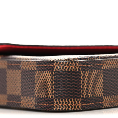 Louis Vuitton Damier Ebene Pochette Felicie Chain Wallet 8 of 10
