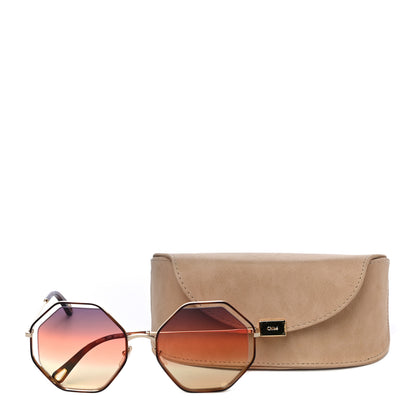 Chloe Octagonal Sunglasses CE132S Gold 7 of 7