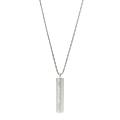 Tiffany Sterling Silver 1837 Bar Pendant Necklace 1 of 4