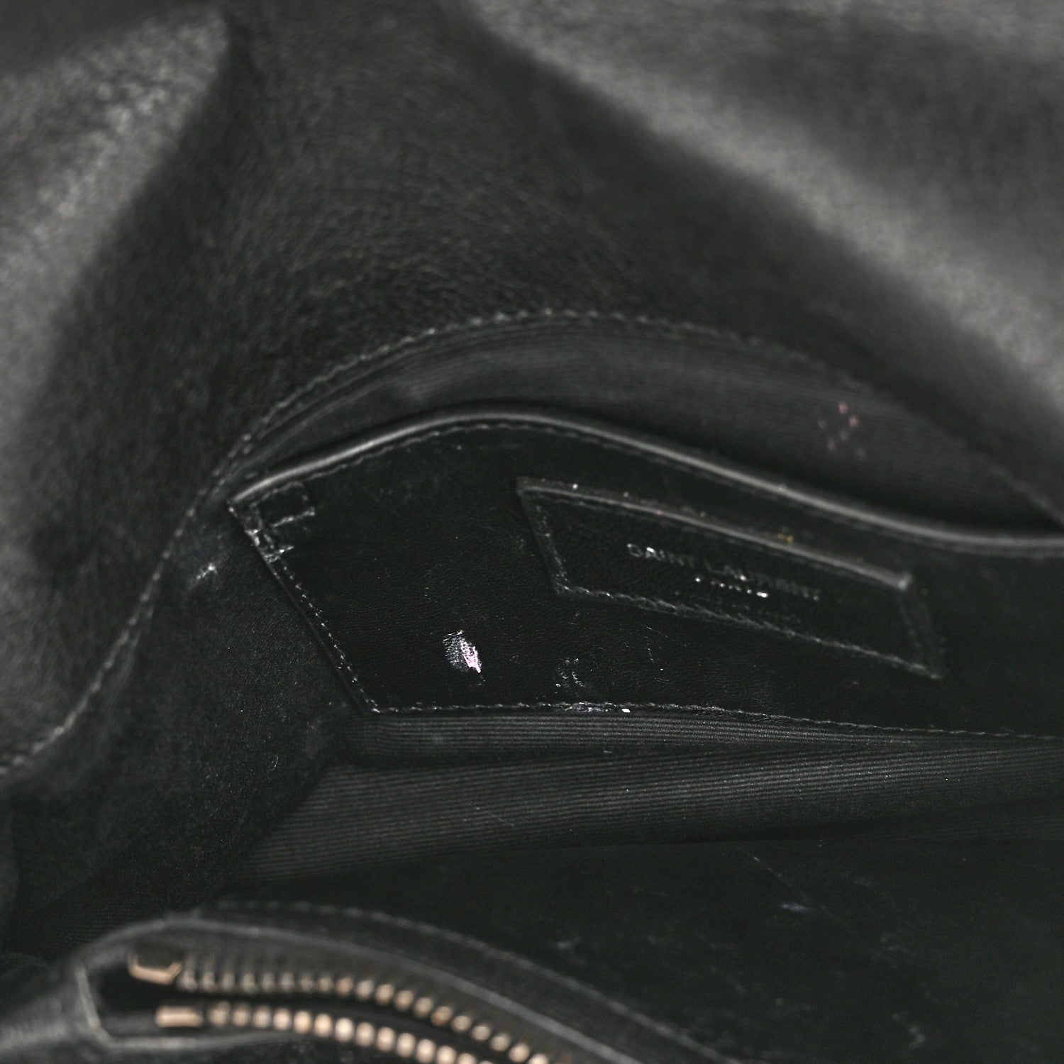 Saint Laurent Calfskin Matelasse Diamond Quilted Monogram Medium College Bag Black 13 of 19